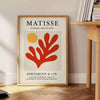 space vibrant Henri Matisse poster bold black orange hues iconic Papiers Découpés 23 series decor stunning wall art available framed unframed prints A4 cm A0