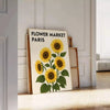 exquisite Flower Market Paris Botanical 15 poster blend vibrant greens yellows vintage timeless beauty perfect art print multiple sizes A4 cm A0