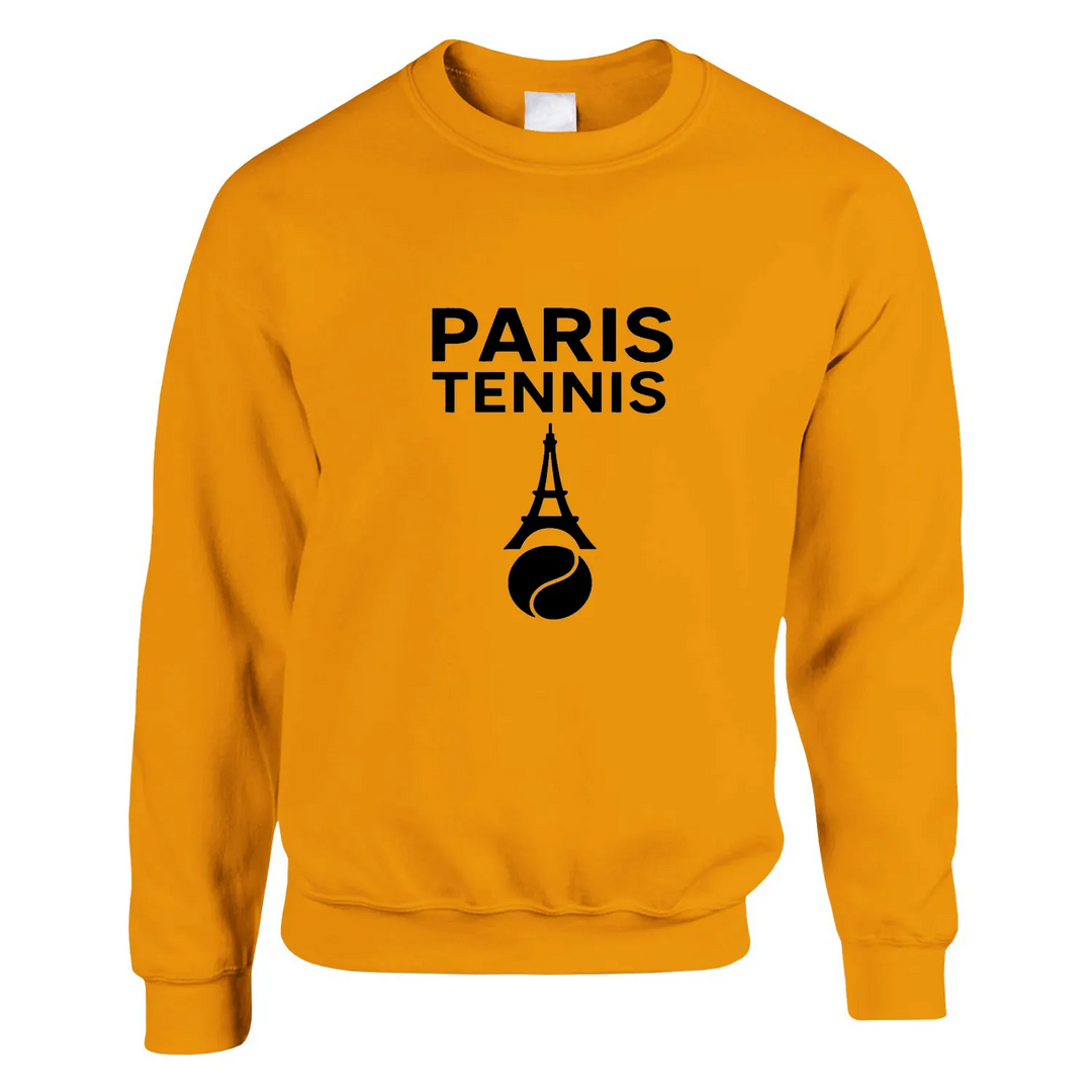 Parīzes tenisa džemperis, izgatavots no mīksta 50% kokvilnas un 50% poliestera maisījuma, nodrošina komfortu un izturību ikdi