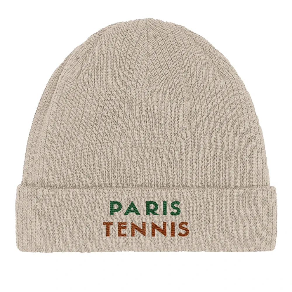 un style bonnet Paris Tennis 1 100 % coton bio confort respect environnement respirant brodé idéal intérieur extérieur mode durabilité
