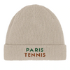 un style bonnet Paris Tennis 1 100 % coton bio confort respect environnement respirant brodé idéal intérieur extérieur mode durabilité