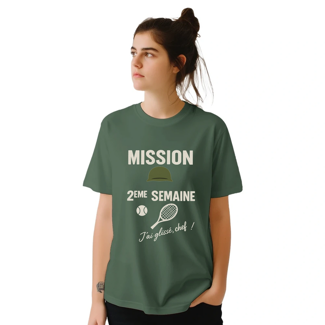 Image Military de Mission 2eme Semaine Tennis Tshirt 4 [color:military] [view:front]
