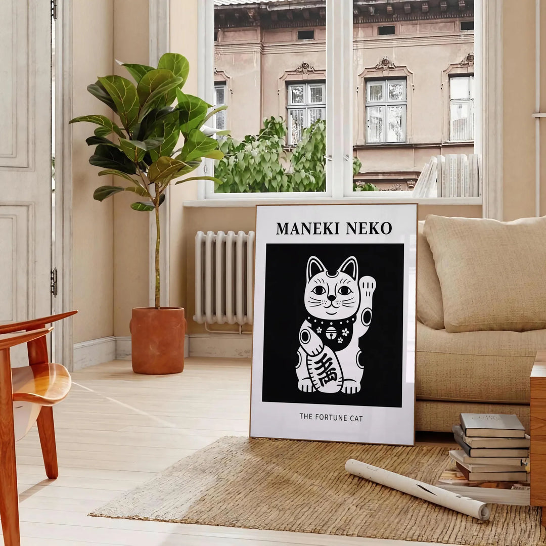 Snygg japansk poster i svart och vitt, perfekt för moderna hem. Finns i storlekarna 30x40 cm och 50x70 cm