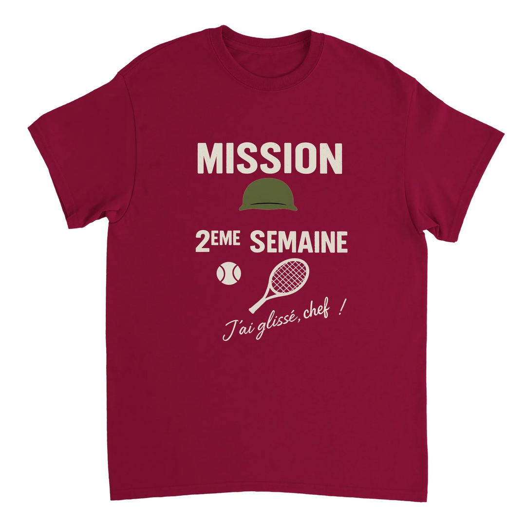 Image Red de Mission 2eme Semaine Tennis Tshirt 4 [color:red] [view:front]