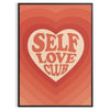 space vibrant self love club motivation poster energetic orange red hues positivity confidence dimensions convenience