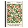 William Morris botanisk affisch med vintage tryck i grå och orange nyanser, perfekt för botaniska affischentusiaster. Finns i