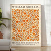 space William Morris Botanical Poster vibrant orange brown hues vintage print available dimensions elegant touch history