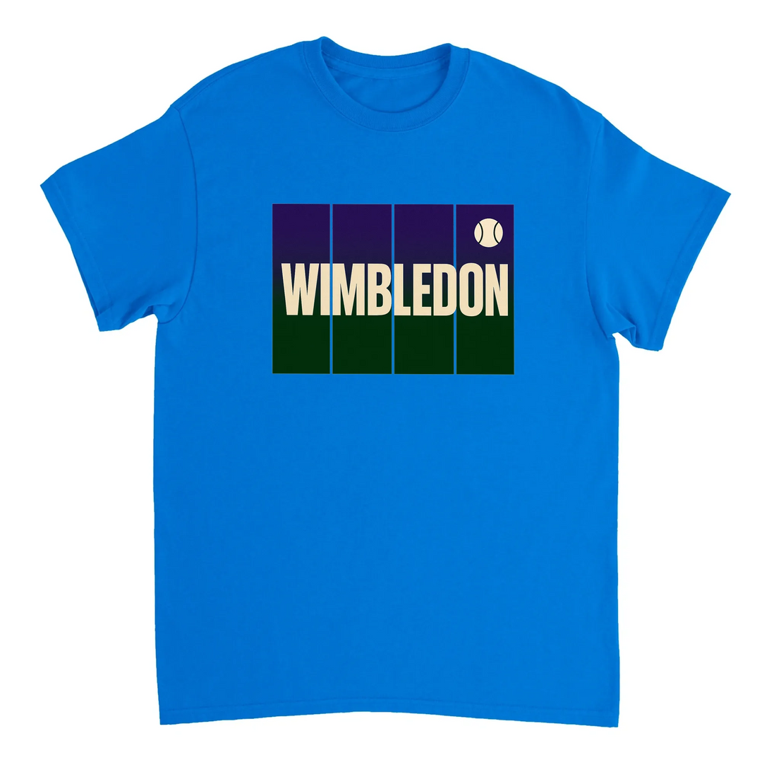 T-shirt de ténis Wimbledon, ideal para fãs e jogadores, com um design vibrante e confortável em algodão respirável