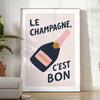 キッチンにぴったりのエレガントなシャンパンをテーマにしたモノクロポスター。サイズは50x70または30x40から選べ、額装または額なしで購入可能。フランス製の高解像度印刷で、洗練されたアートをお楽しみください。