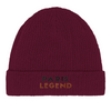 Image Burgundy de Beanie Tennis Paris Legend  3 - Cotton Bio, Embroidered Design