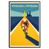 space captivating Wevelgem Belgium Cyclisme poster vibrant blue green hues spirit cycling enthusiasts collectors dynamic touch decor available A4 cm A0