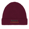 Image Burgundy de Beanie Tennis Paris Legend  2 - Cotton Bio, Embroidered Design