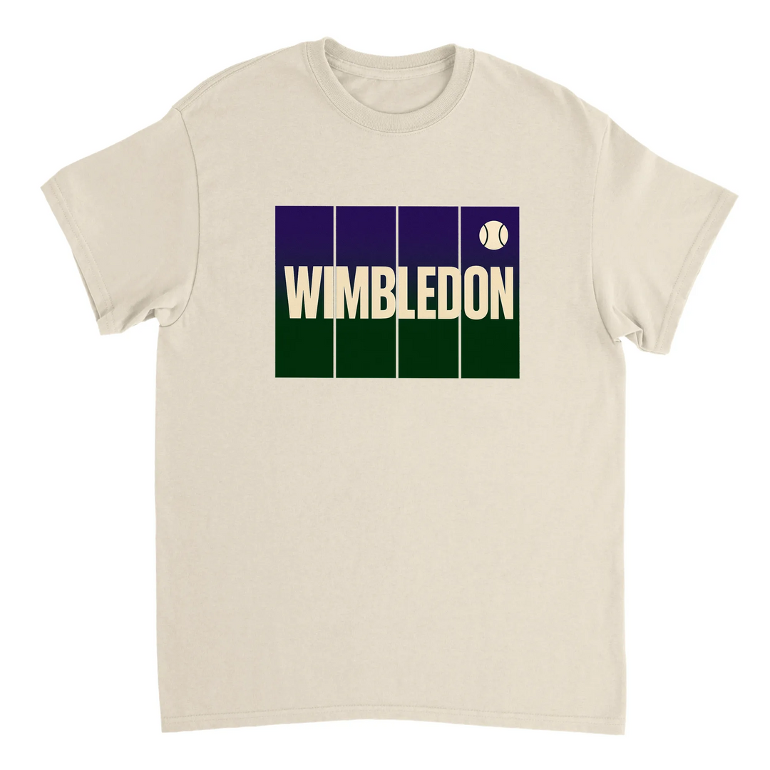T-shirt de ténis Wimbledon, ideal para fãs e jogadores, com um design vibrante e confortável em algodão respirável