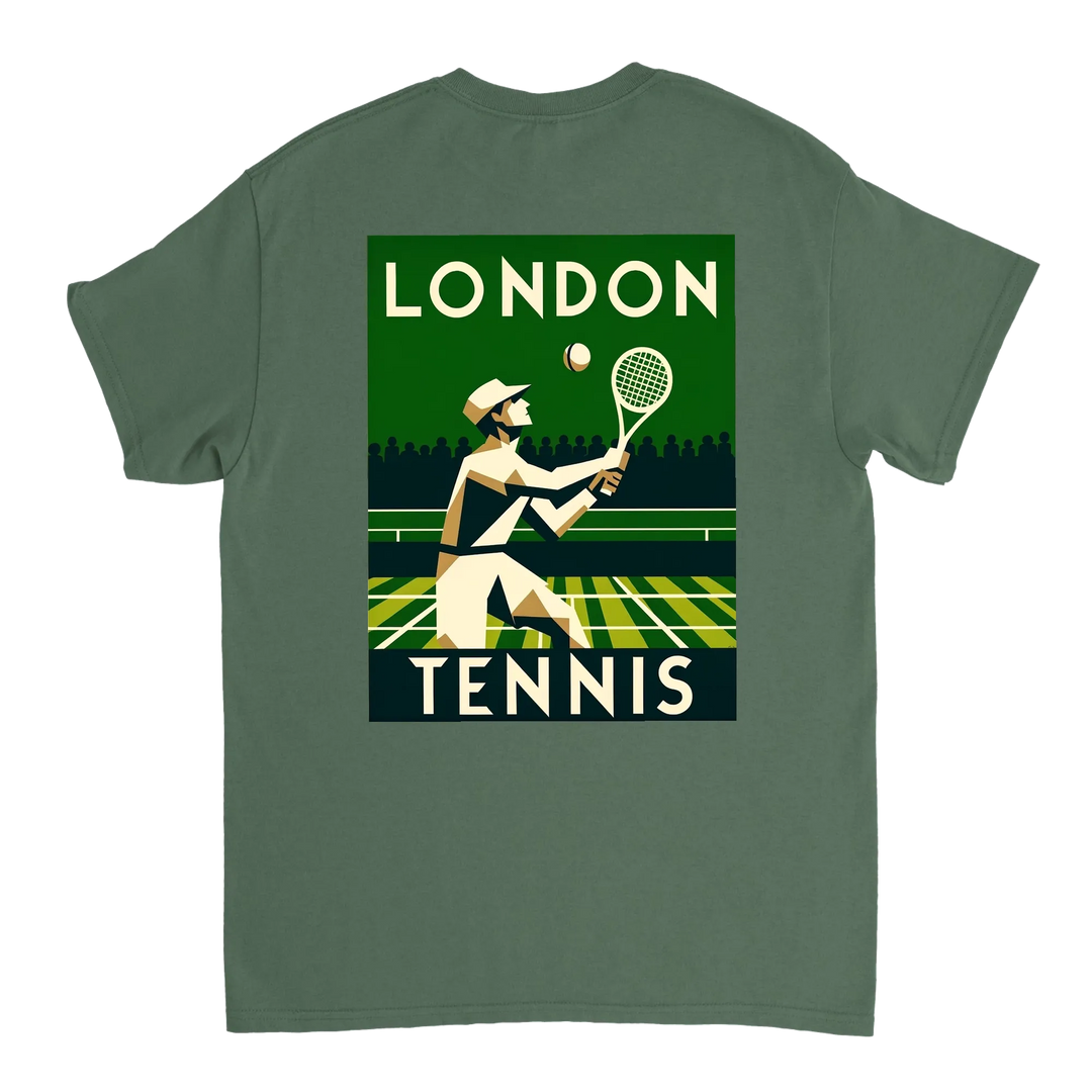 Koszulka tenisowa inspirowana Londynem, idealna dla fanów i graczy. Wykonana z wysokiej jakości bawełny, łączy styl z komfort