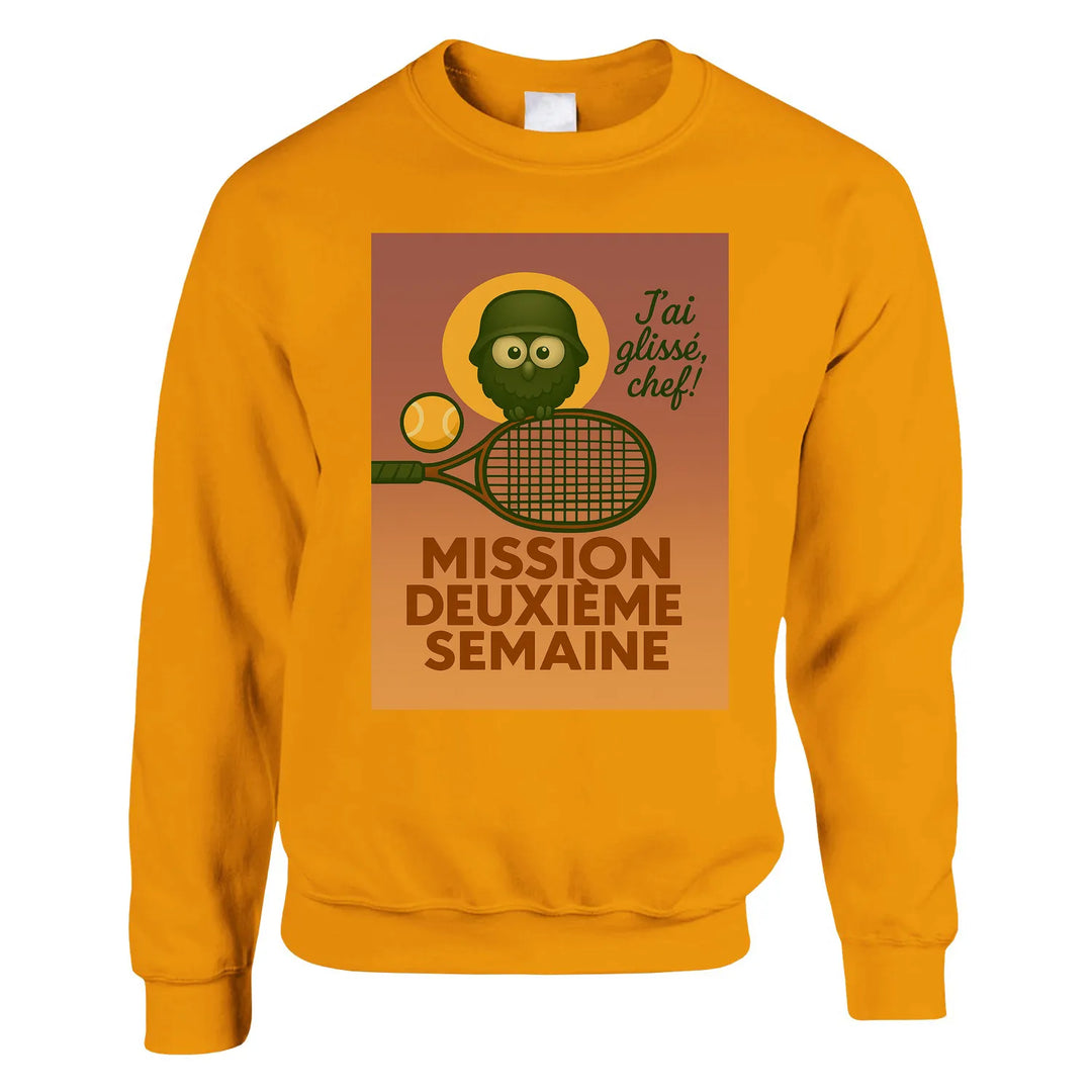 Misiņa 2Eme Semaine Tenisa džemperis, kas nodrošina ērtību un izturību, izgatavots no 50% kokvilnas un 50% poliestera. Klasis