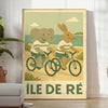 charming kid elephant rabbit cycling poster delightful gray green palette perfect child room area sizes artwork touch whimsy adventure unframed version enchanting today