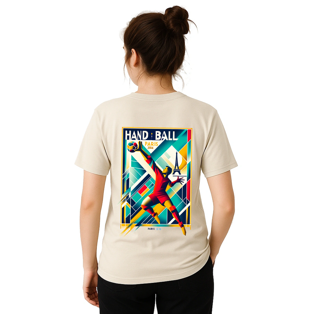 Handball Paris T-shirt med stilren design som hyllar handbollen och Paris. Finns i storlekarna S till XXL