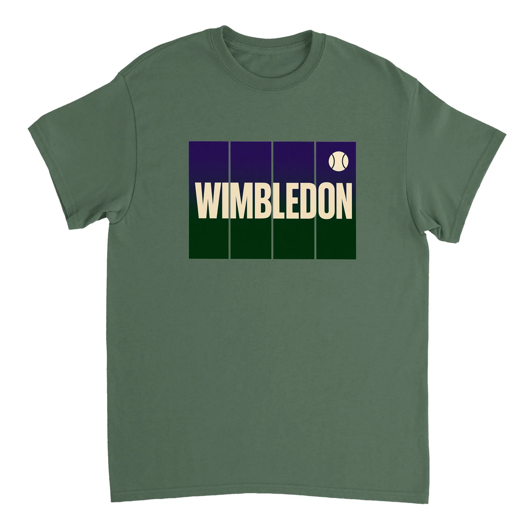 T-shirt de ténis Wimbledon, ideal para fãs e jogadores, com um design vibrante e confortável em algodão respirável