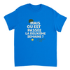 Image Blue de Où est passée la deuxième semaine Tennis Tshirt [color:blue] [view:front]