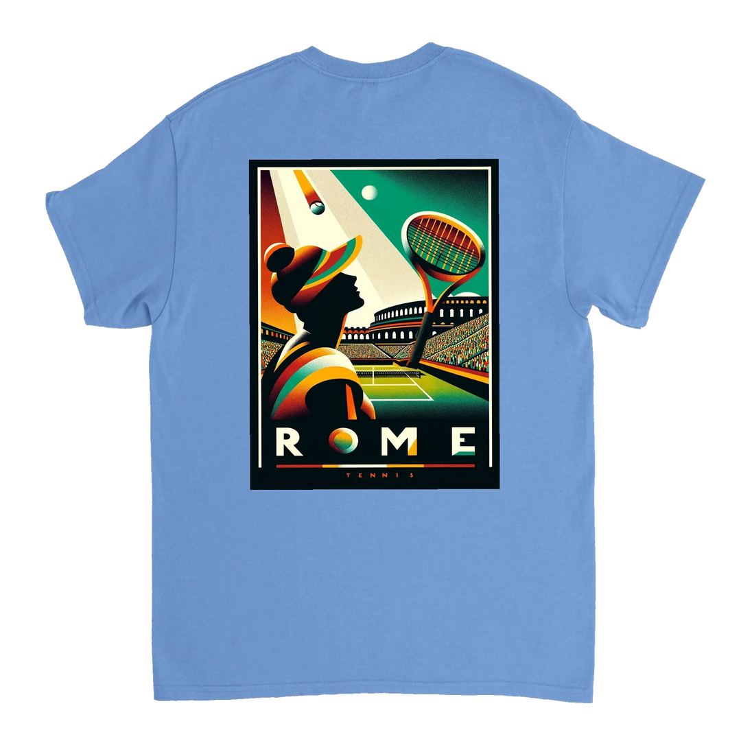 Image Light Blue de Roma Tennis Tshirt  [color:light-blue] [view:back]