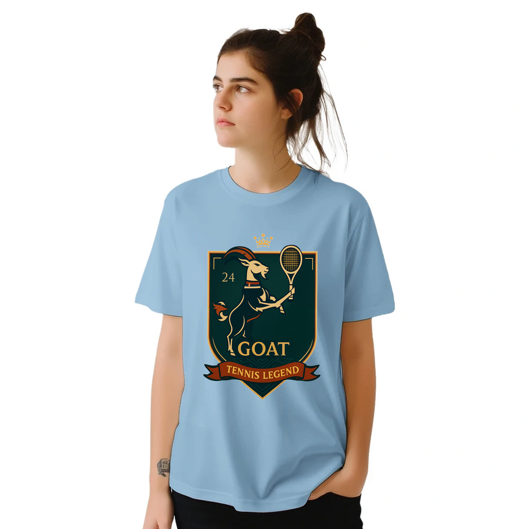 Camiseta exclusiva "Tennis GOAT Nole" para fãs de Novak Djokovic, confeccionada em algodão de alta qualidade para conforto e