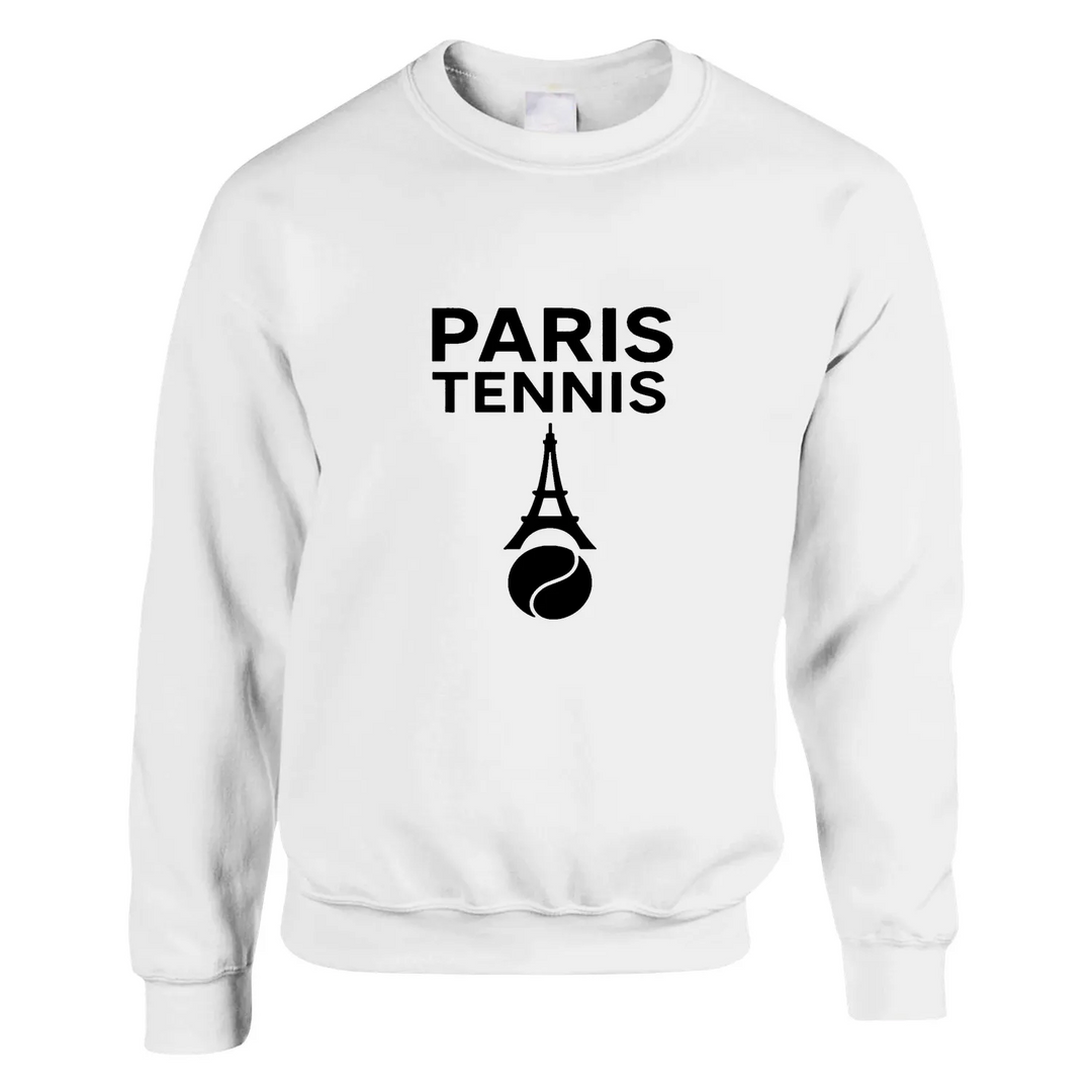 Parīzes tenisa džemperis, izgatavots no mīksta 50% kokvilnas un 50% poliestera maisījuma, nodrošina komfortu un izturību ikdi