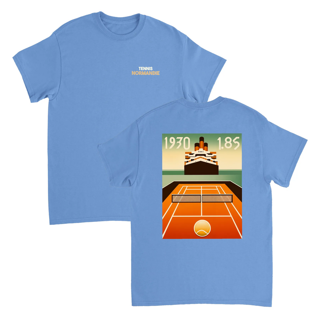 T-shirt Nomandie Tennis, perfetto per giocatori e appassionati, combina comfort e stile con un design audace