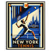 space stunning New York tennis poster dynamic design bold black vibrant orange sports enthusiast eye piece dimensions today unframed options available style