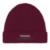 Image Burgundy de Beanie Tennis Champagne  - Cotton Bio, Embroidered Design