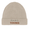 Image Sand de Beanie Paris Tennis 3  - Cotton Bio, Embroidered Design