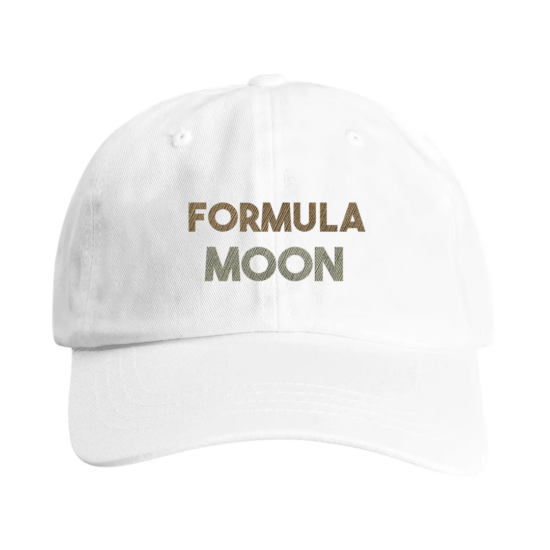 Vintage izšūta cepure ar Formula 1 Moon dizainu, zems profils, ikdienišķs