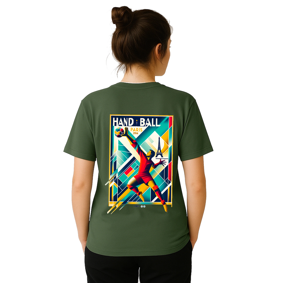 Handball Paris T-shirt med stilren design som hyllar handbollen och Paris. Finns i storlekarna S till XXL