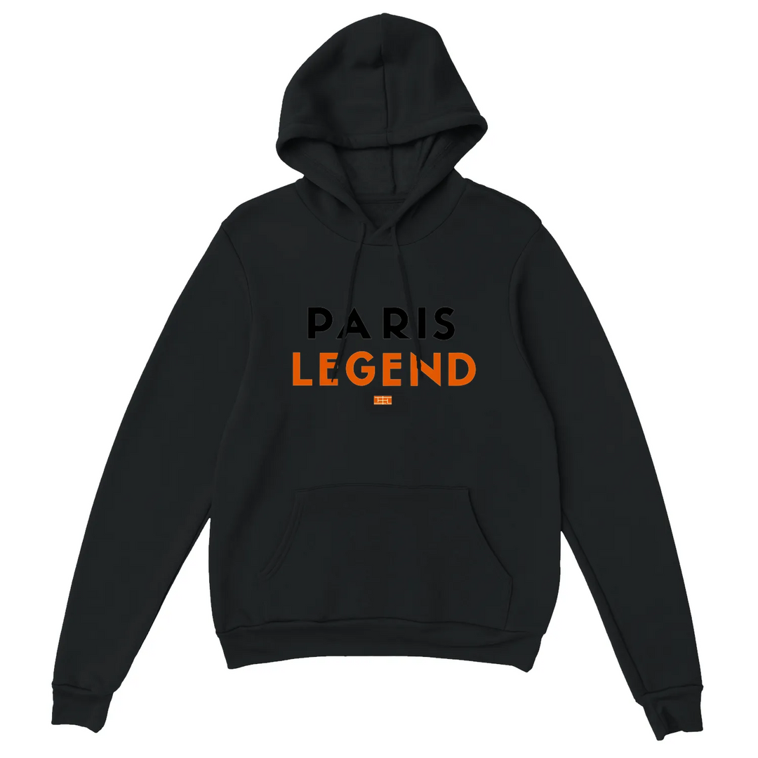 Hoodie Tennis Paris Legend ar mīkstu kokvilnas un poliestera maisījumu, ērta kapuce un priekšējā kabata, ideāli piemērots ikd