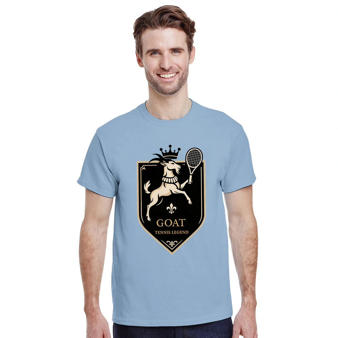 T-shirt T - shirt exclusif Tennis GOAT passionnés admiration grands joueurs opportunité style unique maintenant têtes court coton première qualité une tenue longue durée