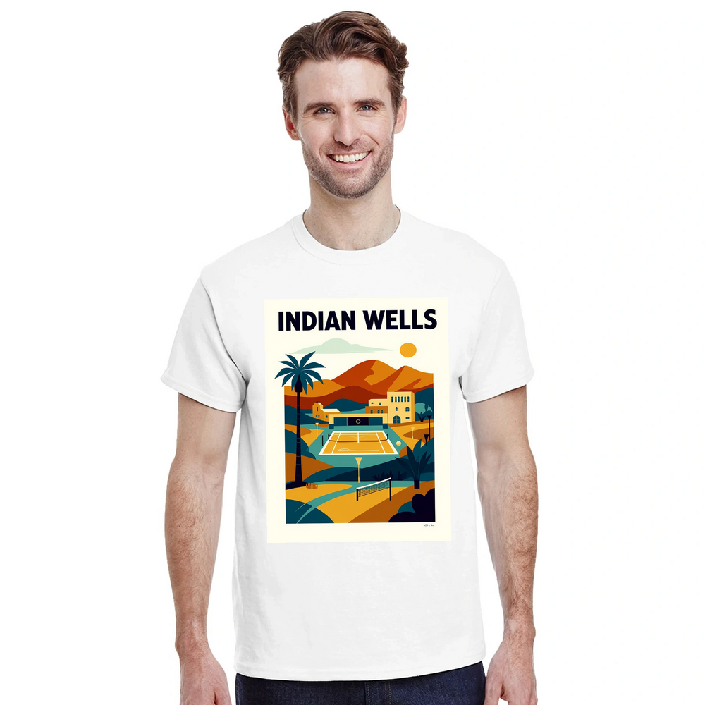 T-shirt Indian Wells t shirt perfect tennis enthusiasts unique design spirit United States Association signature event tee style comfort addition wardrobe shirts quality cotton