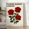 captivating Flower Market London Botanical 7 poster vintage prints modern touch black red available perfect art lovers space stunning print