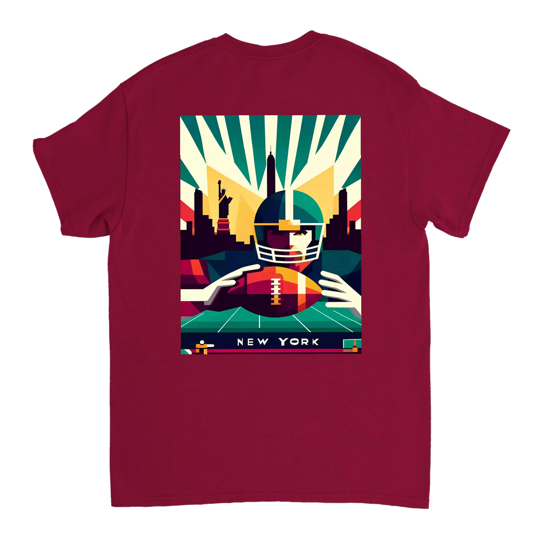 T-shirt New York Football, perfetta per i fan e per chi ama la moda, realizzata in cotone resistente e con un design audace c