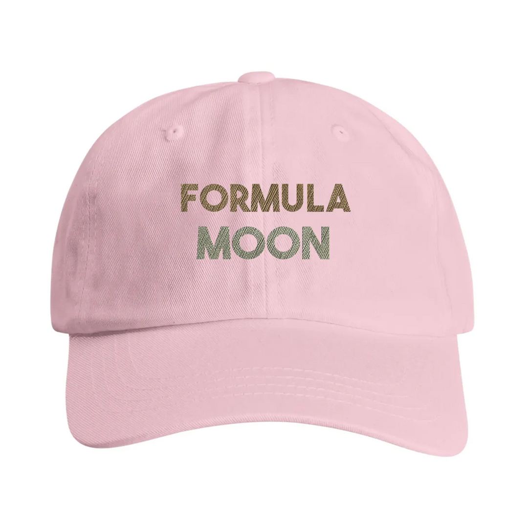 Gorra vintage bordada con motivo luna Formula 1, perfil bajo sin estructura