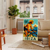 Affiche Ibiza 20 vibrante teintes vertes rouges une touche dynamique décoration amateurs cyclisme style disponible dimensions 50x70 30x40 espace version