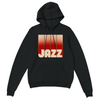 Hoodie Jazz Music, confortável e estiloso, feito de mistura de algodão e poliéster, com capuz forrado, bolso frontal e punhos