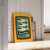 affiche Sardines Crew Kitchen un mariage éclatant bleu rouge cuisine 50x70 30x40 must amateurs déco maritime disponible encadrement