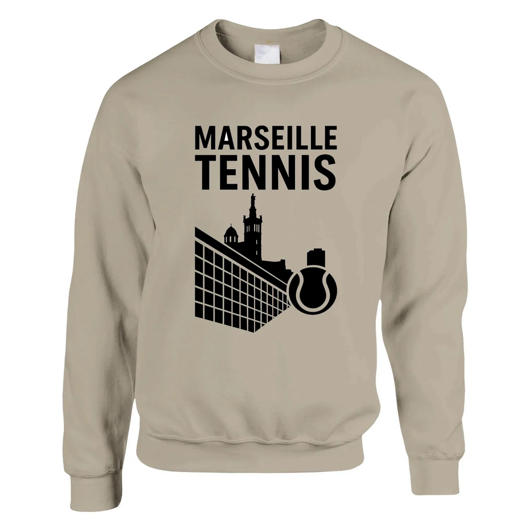 Marseille Tennis džemperis, kas izgatavots no mīksta kokvilnas un poliestera maisījuma, nodrošina komfortu un stilu ikdienā