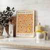 space William Morris Botanical Poster vibrant orange brown hues vintage print available dimensions elegant touch history