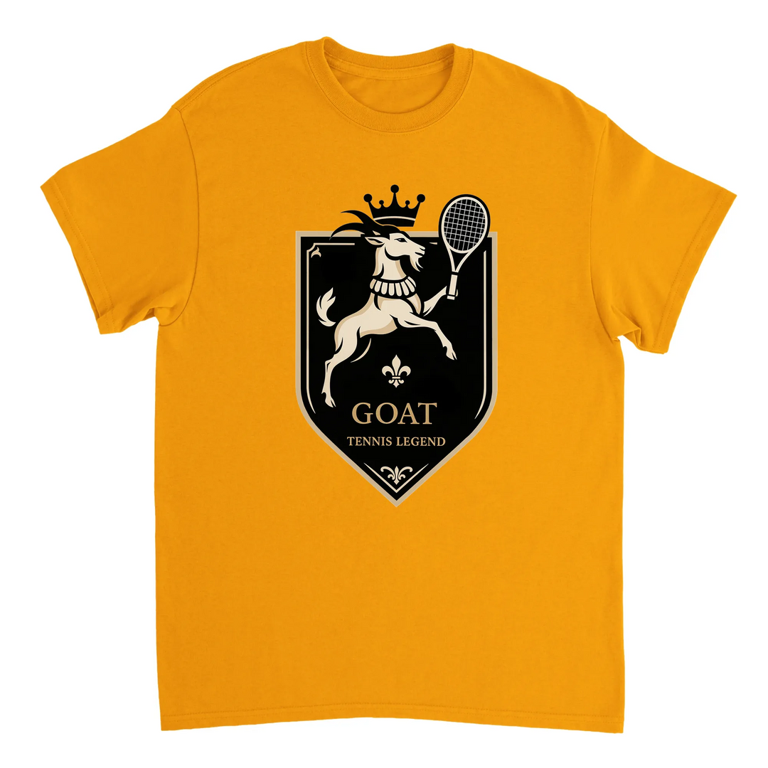 T-shirt T - shirt exclusif Tennis GOAT passionnés admiration grands joueurs opportunité style unique maintenant têtes court coton première qualité une tenue longue durée
