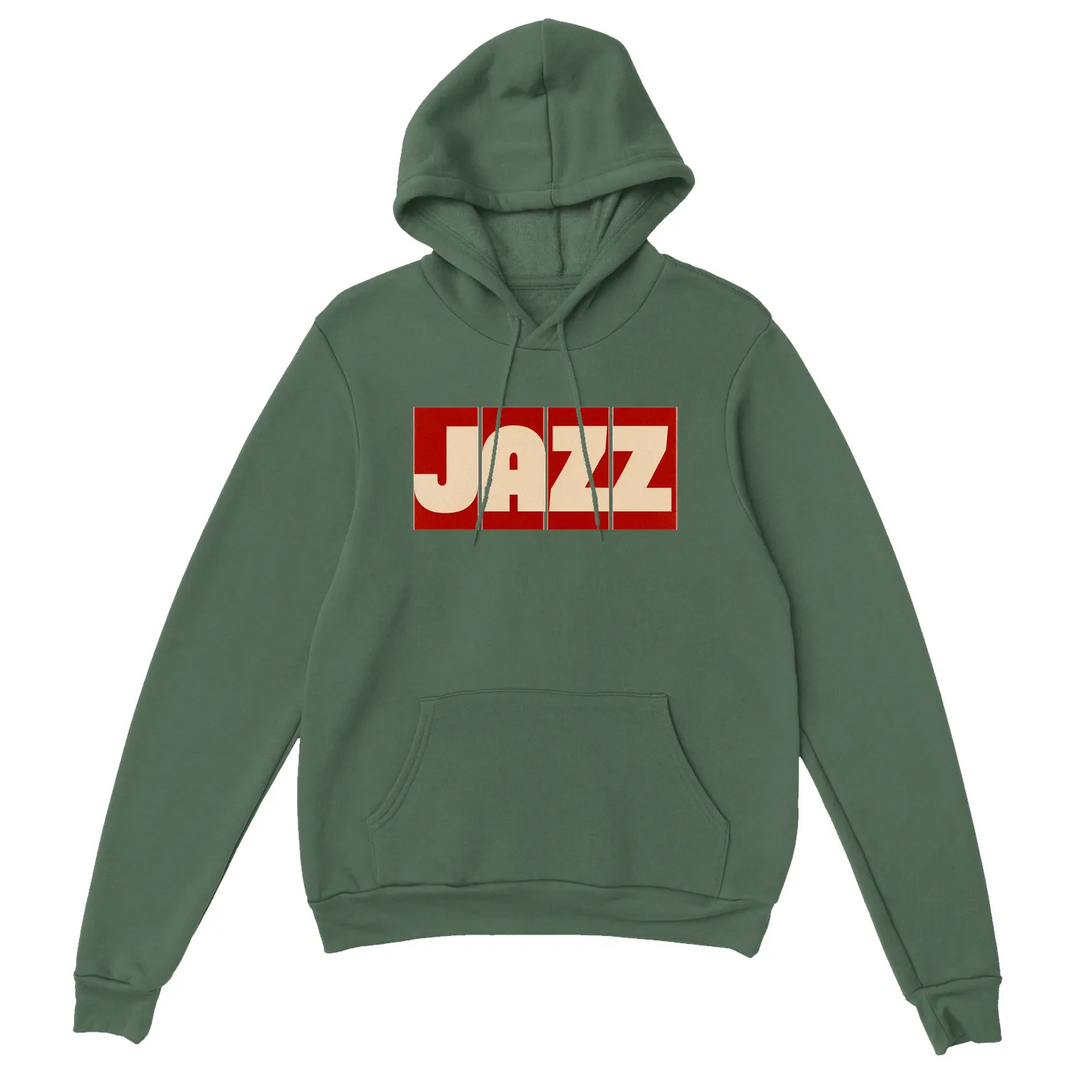 Hoodie Jazz Music 37 em mistura de algodão e poliéster, com capuz forrado, cordão, bolso frontal e punhos canelados