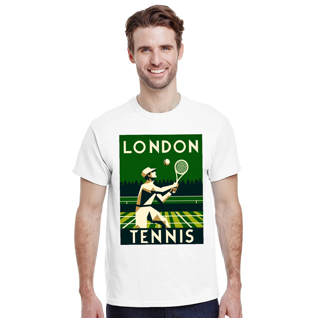 ロンドンテニスTシャツは、スポーツとファッションを融合させたスタイリッシュなアイテムです。テニスのエッセンスを捉えたユニークなデザインで、プレイヤーにもファンにもぴったり。SからXXLまでのサイズ展開。