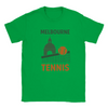 T-shirt exclusivo Tennis Melbourne, perfeito para fãs e jogadores, feito em algodão de alta qualidade para conforto