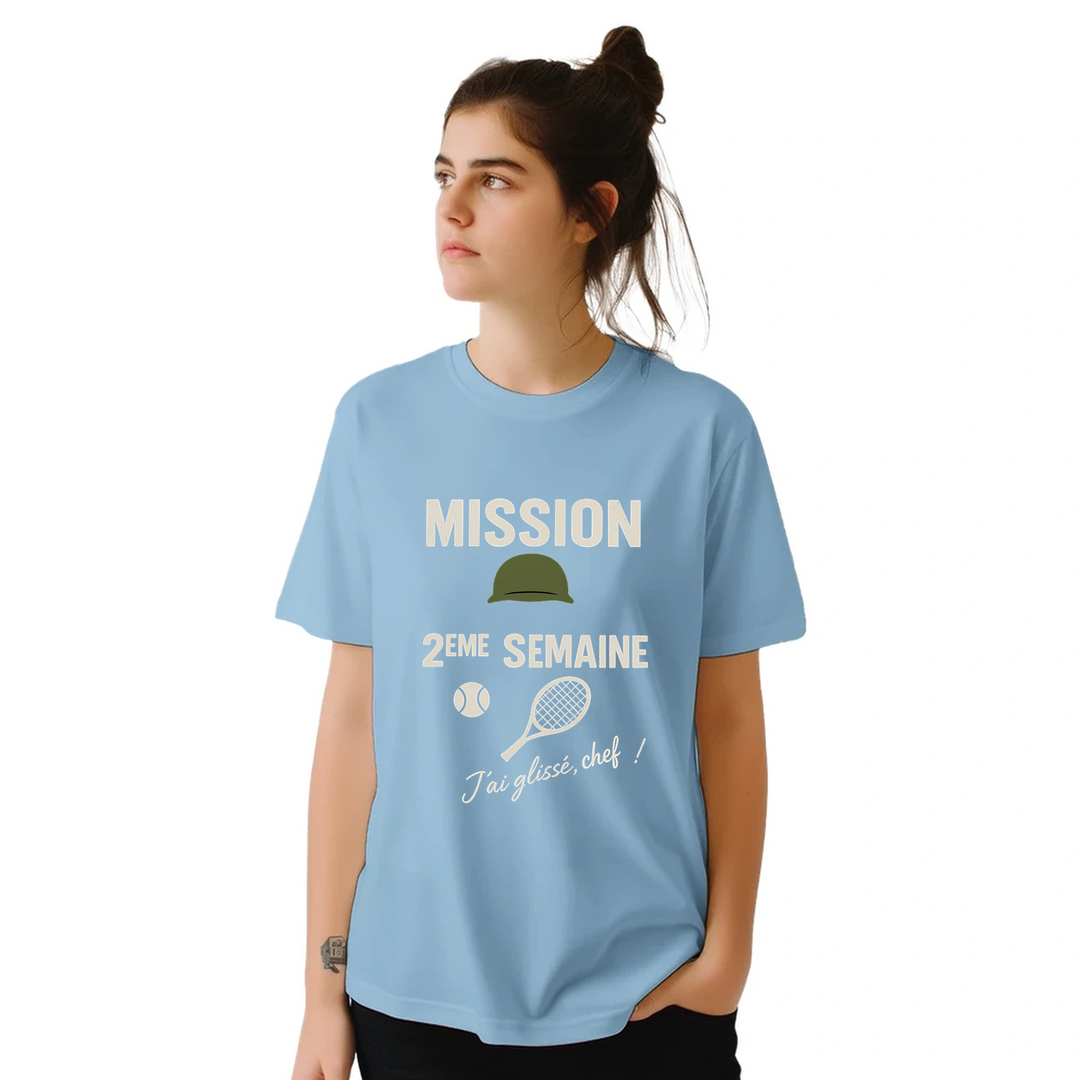 Image Light Blue de Mission 2eme Semaine Tennis Tshirt 4 [color:light-blue] [view:front]