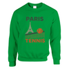 Paris Tennis Sweater un pull ample unisexe confort style doux mélange 50 % coton polyester une sensation douceur grâce à filature jet air robustes tricot ajustement ajusté parfait