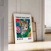 captivating Leopard Yayoi Kusama 3 poster vibrant orange white hues unique art piece bold patterns modern design perfect space sophistication decor artwork unframed formats